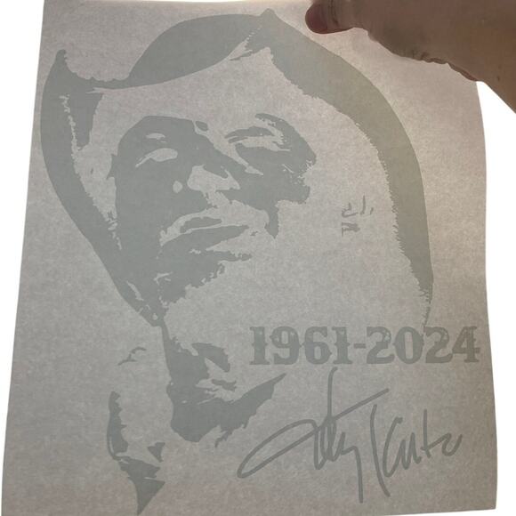 8 New Toby Keith 1961 - 2024 White Heat Transfer Vinyls HTV Craft Supplies - Picture 2 of 2